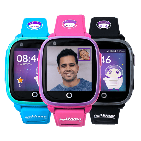 soymomo-kinder-smartwatch-space-1-0-rosa-schwarz-blau-videoanruf-vorne