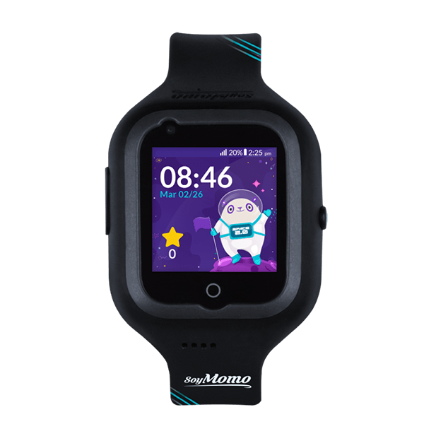 soymomo-kinder-smartwatch-space-2-0-schwarz-vorderansicht