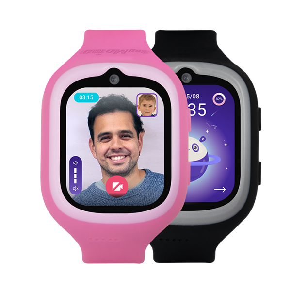 soymomo-kinder-smartwatch-space-3-0-rosa-schwarz-videotelefonie-vorderansicht