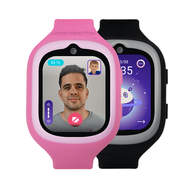 soymomo-kinder-smartwatch-space-3-0-rosa-schwarz-videotelefonie-vorderansicht